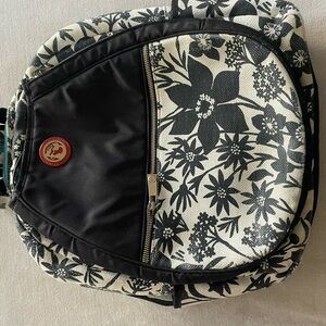 Spartina Floral Black and White tennis  Backpack